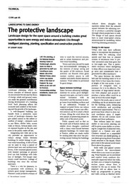 Landscaping to save energy. The protective landscape. AJ 07.07.93