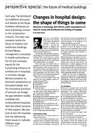 Future of medical buildings. AJ 07.07.93