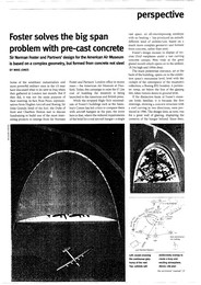 Foster solves the big span problem with pre-cast concrete. AJ 14.07.93