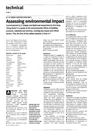 A-Z of green construction part 1. Assessing environmental impact. AJ 14.07.93