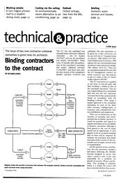 Binding contractors to the contract. AJ 03.11.93