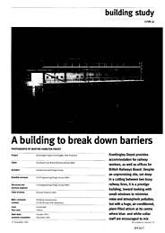 A building to break down barriers. Knottingley Depot, Knottingley, West Yorkshire. AJ 17.11.93