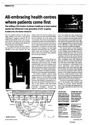 All-embracing health centres where patients come first. AJ 24.11.93