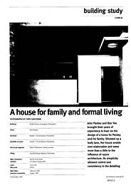 A house for family and formal living. Pardey House, Lymington, Hampshire. AJ 08.12.93
