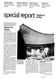 Special report. Traditional roofing. AJ 10.11.93