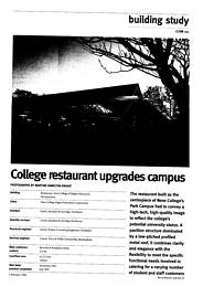 College restaurant upgrades campus. Restaurant, Nene College of Higher Education, Northampton. AJ 2.2.94
