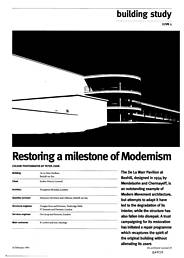 Restoring a milestone of Modernism. De La Warr Pavilion, Bexhill-on-Sea. AJ 16.2.94