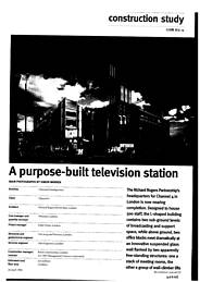 Purpose-built television station. Channel 4 headquarters. AJ 20.04.94