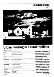 Urban housing in a rural tradition. The Clachan houses, Co. Londonderry. AJ 8.6.94