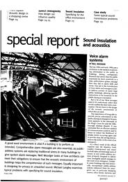 Special report. Sound insulation and acoustics. AJ 08.06.94