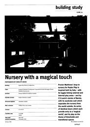 Nursery with a magical touch. Poplar Play Nursery, London E14. AJ 29.6.94