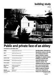 Public and private face of an abbey. Southgate, Buckfast Abbey, Devon. AJ 25.5.94