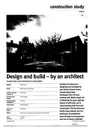 Design and build - by an architect. Family house. AJ 25.08.94