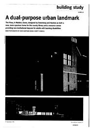 Dual-purpose urban landmark. The Friary, Maldon, Essex: Public library, offices and resource centre. AJ 15.9.94