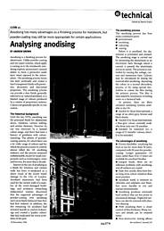 Analysing anodising. AJ 10.11.94