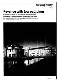 Revenue with low outgoings. Offices for the Inland Revenue, Phillipshill, East Kilbride. AJ 27.4.95