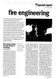 AJ special report: Fire engineering. AJ 14.09.95
