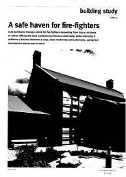 Safe haven for fire-fighters. Jubilee House Therapy Centre, Eamont Bridge, Penrith, Cumbria. AJ 29.6.95