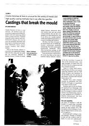 Castings that break the mould. AJ 25.01.96