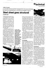 Steel sheet goes structural. AJ 05.10.95