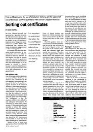 Final certificates. AJ 9.05.96