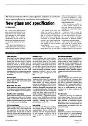 New glass and specification. AJ 08.02.96