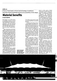 Material benefits. Membrane structures. AJ 19.09.96