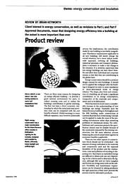 Energy conservation and insulation. AJ Focus 09.96