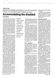 Accommodating the disabled. AJ 30.01.97