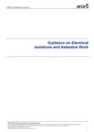 Guidance on electrical isolations and asbestos work