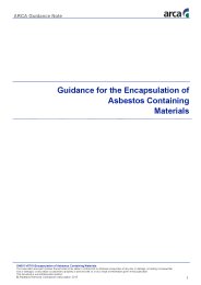 Guidance for the encapsulation of asbestos containing materials