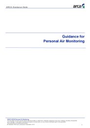 Guidance for personal air monitoring