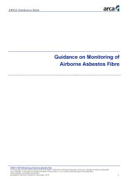 Guidance on monitoring of airborne asbestos fibre