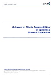 Guidance on clients responsibilities on appointing asbestos contractors