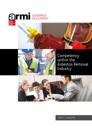 Competency within the asbestos removal industry