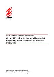 Code of practice for the refurbishment and upgrading of fire protection of structural steelwork