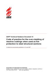 Code of practice for the over-cladding of reactive coatings when used as fire protection to steel structural sections