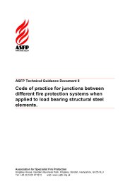 Code of practice for junctions between different fire protection systems when applied to load bearing structural steel elements
