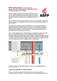 Safe use of horizontal fire stopping: avoiding accidents and damage