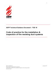 Code of practice for the installation and inspection of fire resisting duct systems