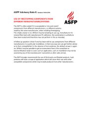 Use of firestopping components from different manufacturers/systems