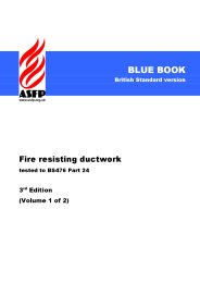 Fire resisting ductwork - tested to BS 476 Part 24. 3rd edition. Volume 1 of 2 (Blue book) (British Standard version)