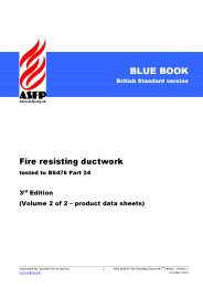 Fire resisting ductwork - tested to BS 476 Part 24. 3rd edition. Volume 2 of 2 - product data sheets (Blue book) (British Standard version)