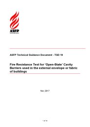 Fire resistance test for 'open-state' cavity barriers used in the external envelope or fabric of buildings