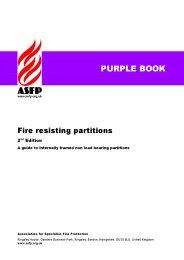 Fire resisting partitions. 2nd edition. A guide to internally framed non load bearing partitions (Purple book)