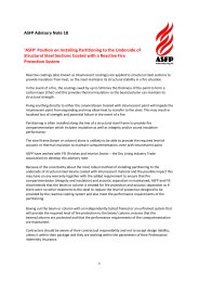 ASFP position on installing partitioning to the underside of structural steel sections coated with a reactive fire protection system