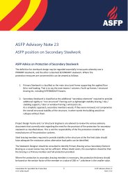 ASFP position on secondary steelwork