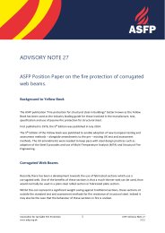 ASFP position paper on the fire protection of corrugated web beams