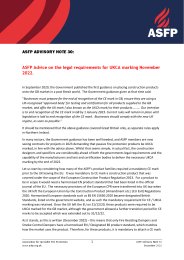 ASFP Advice on the legal requirements for UKCA marking November 2022