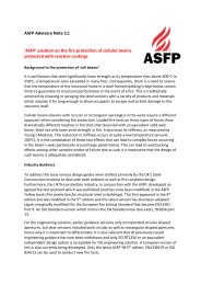 ASFP position on the fire protection of cellular beams protected with reactive coatings